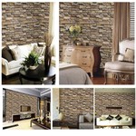 Brown Vinyl Home Decor Brick Wallpaper Self Adhesive