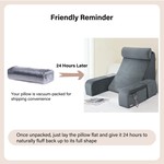 Topika Detachable Reading Pillow with Armrests, Read Chair&Headboard Pillow
