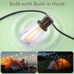 Topika - Solar Lights Outdoor String, Solar Festoon Light, Solar Cafe Light