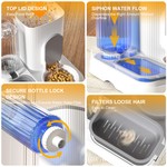 Topika Automatic Pet Feeder & Water Bowl Set, 2.4L + 1.3L Capacity