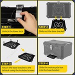 Topika 45L/65L Aluminum Motorcycle Top Box Tail Case, Trunk Box with Lock