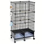 Topika Large Bird Cage With Wheels and Slide-Out Trays, 116CM Tall