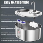 Topika 3.2L Stainless Steel Automatic Pet Water Fountain Dispenser