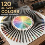Topika 123Pcs Professional Colouring Pencils, 120 Colours Soft Core Art Set