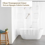 Topika Clear Shower Curtain Liner with 9 Mesh Pockets 180x180cm