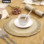 Topika Heat-Resistant Handmade Pure natural materials Placemats Set of 12