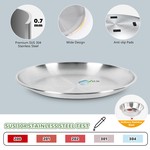 Topika Stainless Steel Shallow Cat Bowls, Whisker-Friendly Design