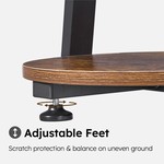 Topika - Round Side Table, 3-Tier Small Table For Bedroom And Living Room