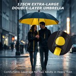 Topika - Umbrella Large Windproof Umbrella For Rain With Waterproof Sleeve