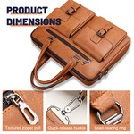 Topika-Waterproof Leather Laptop Bag for Men - Computer Bag