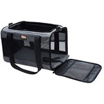 Topika Black Soft-Sided Pet Carrier Handbag for Cats and Small Dogs