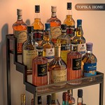 Topika - Bar Display Stand,Wine Shelf Mini Wine Bar Rack for Liquor Display