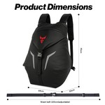 Motocentric Motorcycle Reflective Backpack, Helmet Backpacks Waterproof