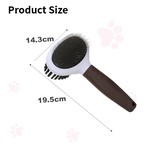 TopikaPet - Double-Sided Dog Slicker Brush, Grooming, Shedding & Detangling