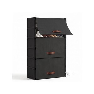 Topika - Shoe Cabinet With Doors To Close 6 Tier Shoe Storage