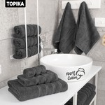 TopikaHome-8pcs Bath Towels Set, 100% Cotton, 500GSM, Large Bathroom Towels