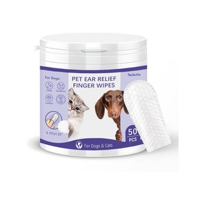 Topika Pet Ear Cleaner Finger Wipes for Dogs & Cats