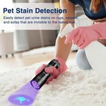Topika Pet Urine Detector, UV Flashlight Blacklight Torch 12 LED