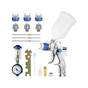 Topika - HVLP Air Spray Gun Kit with 1.4/1.7/2.0/2.5mm Nozzles, 600ml Cup