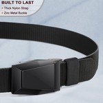 Topika Tactical Belt Men's Belts, Stretch Nylon Quick Release Belt 96-125cm
