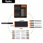 Topika 17pcs File Tool Set with Case, Woodworking Metal Sanding Set