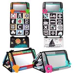 Baby Mirror Infant Toys with Crinkle Cloth Book and Teether 3 IN 1 Set