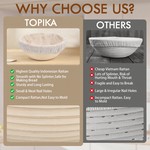 Topika - Bread Proofing Basket Set, Baking Supplies Kit for Sourdough Bread