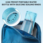 Topika 550ml 2-in-1 Foldable Dog Water Bottle, Leak-Proof Feeder