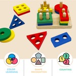 TopikaKids - 3-in-1 Montessori KidsToy Set for Toddlers Building Blocks