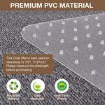 Topika Clear Chair Mat With Lip, 90x120cm Floor Protector for Desk Chairs