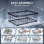 Topika Stackable And Extendable Metal Freezer Storage Boxes Quick Assembly