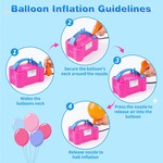 Topika Portable Electric Air Balloon Pump Inflator with 2 Tying Tools