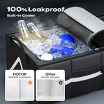 TopikaAuto 90L Car Trunk Organiser with Cooler Box Insulated Storage Bag