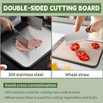 Topika Stainless Steel Cutting Board for Kitchen Chopping Board with Handle