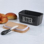 Topika - Bread Box Set With Butter Dish, Tea Canister & Free Butter Scraper