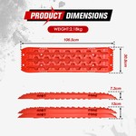 TopikaAuto - 2PC Off-Road Traction Boards for Sand&Mud Recovery, 3.5T Load