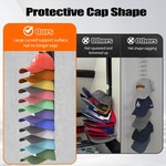 Topika - Cap Storage Organiser Hat Rack, Wall-Mounted Hat Hanger For Caps