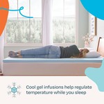 Topika Gel Infused Memory Foam Mattress Topper, Cooling Pad Queen/Full/Twin