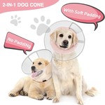 Topika Recovery Cone Dog Collar, Pink Cone for Dogs, Inflatable Alternative