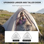 Naturehike 2 Man Tent Waterproof, Two Person Tent For Camping, Cloud Up Pro