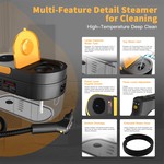 Topika Steam Cleaner Handheld Steamer for Home, 1600ml Tank, 3 Modes