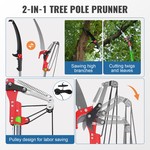 Topika - Pole Pruner 8m Telescopic Pruning Saw And Branch Cutter Set