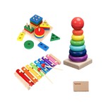 TopikaKids - 3-in-1 Montessori KidsToy Set for Toddlers Building Blocks