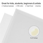 VSelect A4 Cotton Canvas Panels for Painting - 20x30cm (5 Pack)