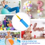 Topika - 2 x Dual Action Hand-Held Balloon Pump Inflator, 2 x Tying Tools