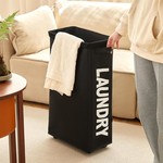 Topika Foldable Laundry Basket , With Wheels & Removable Bag, 40/80L