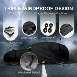 TopikaAuto 10-Layer Car Cover Waterproof All Weather SUV Hatchback Sedan