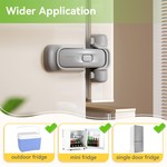 Topika Refrigerator Door Lock 2 piece Mini Automatic Refrigerator Lock
