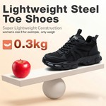 Topika - Men Safety Shoes Steel Toes, Work Shoes For Men, Non Slip Sneakers