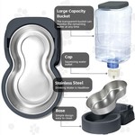 TopikaPet-Automatic Pet Feeder&Waterer,Pet Food Feeder with Stainless Steel